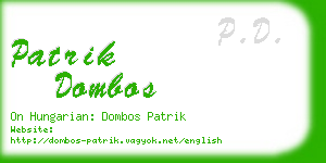 patrik dombos business card